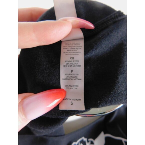 'Til Death Do Us Party Tank Top Womens Small Black Skull Rose Graphic Sleeveless - Picture 9 of 9